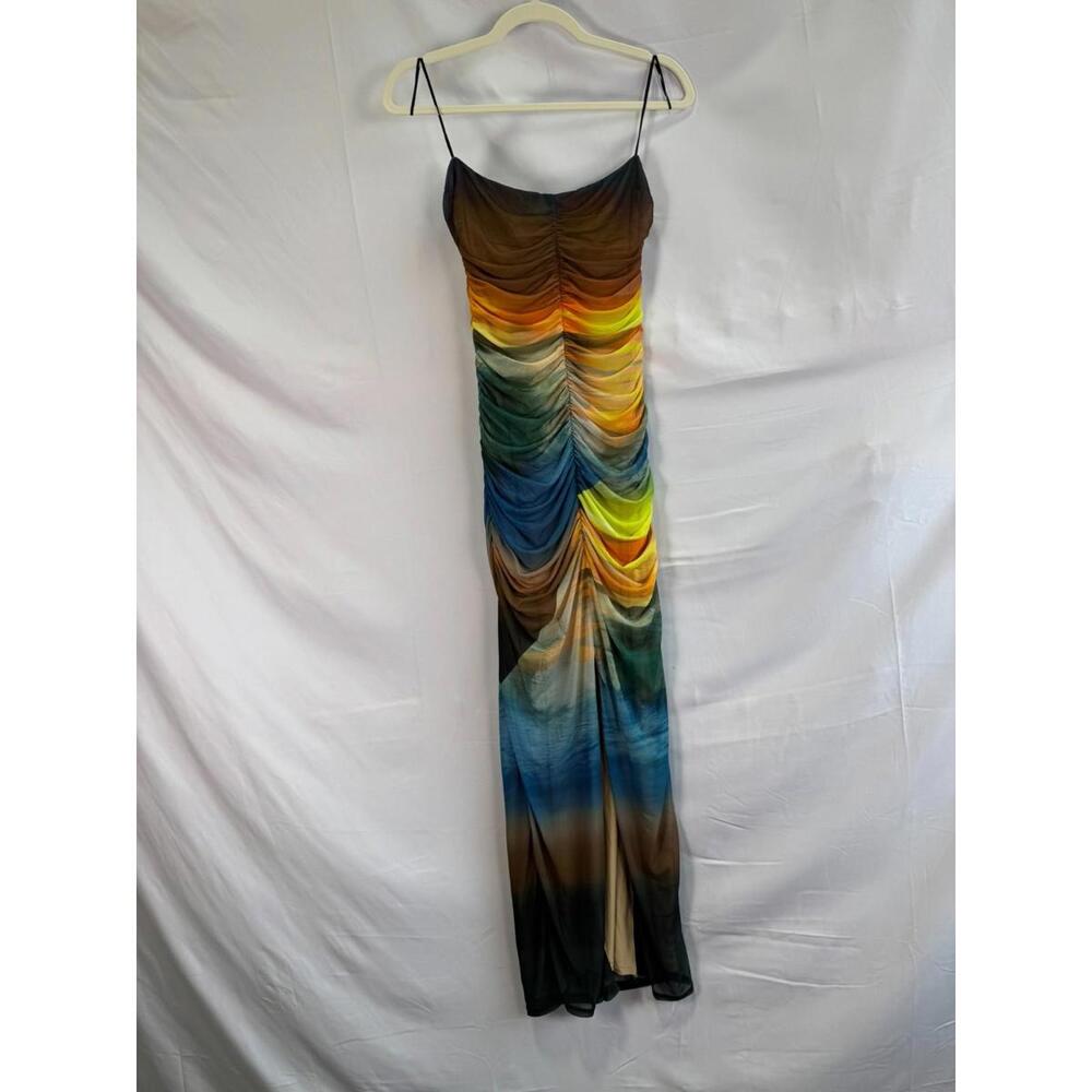 AFRM Multicolored Marlo Maxi Dress Size L/G with Fabric Pull ex-RTR - Picture 5 of 11